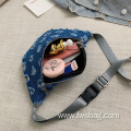 Fashion Women Ladies Blue Jean Waist Belt Bumbag Female Festival Denim Fanny Pack Waist Bags for Travel